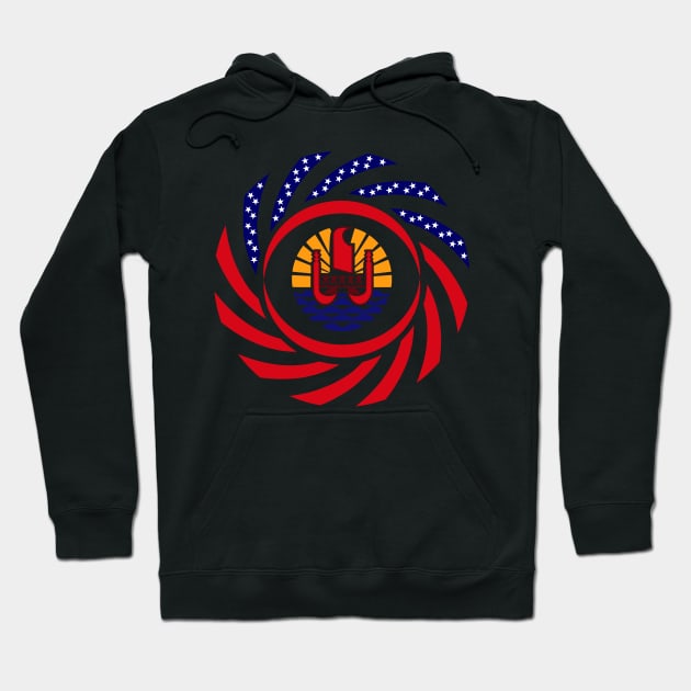 French Polynesian American Multinational Patriot Flag Series Hoodie by Village Values